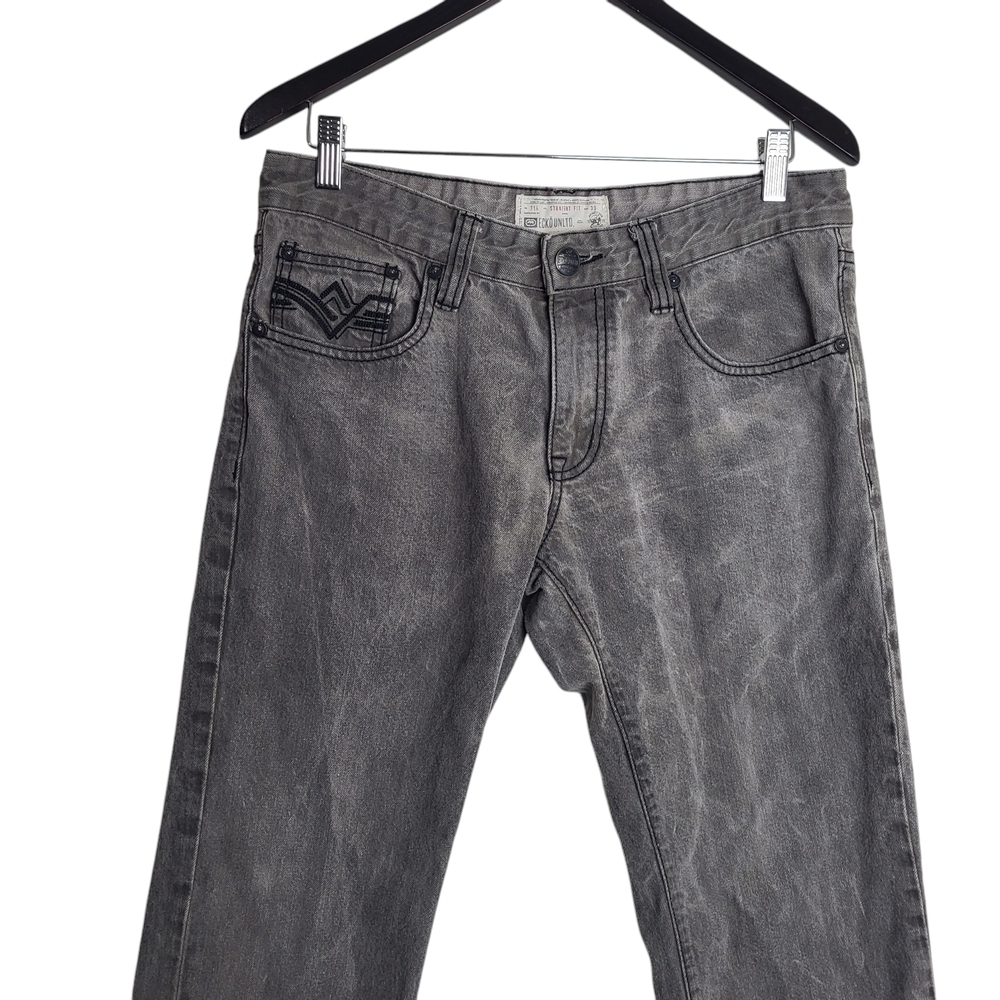 Vintage Ecko Unltd. Straight Fit Broken In 80s Stonewash Grey Men's Size 30 - Picture 2 of 7